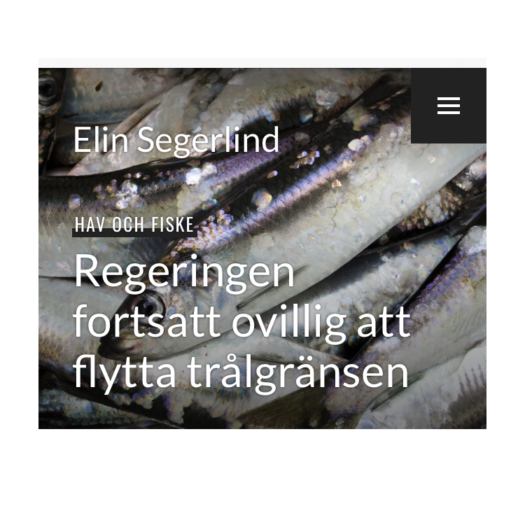 Elin Segerlind - Hav och fiske: Regeringen fortsatt ovillig att flytta ut trålgränsen 